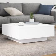vidaXL Soffbord med LED vit 80x80x31 cm