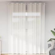 vidaXL Voile gardiner med genomföringar 2 st vit