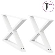 vidaXL Soffbordsben 2 st vita 70x(42-43,3) cm stål