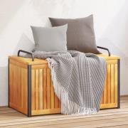 vidaXL Dynbox för trädgården 85x45x45/53 cm massiv akacia och stål