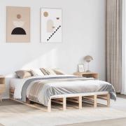 vidaXL Sängram utan madrass 140x190 cm massiv furu