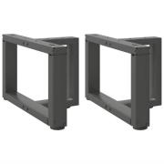 vidaXL Soffbordsben T-formade 2 st antracit 40x25x(30-31) cm stål