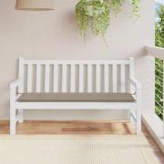 vidaXL Bänkdyna för trädgården taupe 150x50x4 cm oxfordtyg