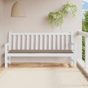 vidaXL Bänkdyna för trädgården taupe 200x50x4 cm oxfordtyg