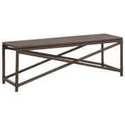 vidaXL Trädgårdsbänk 120 cm konstrotting brun
