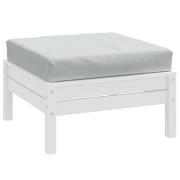 vidaXL Palldyna melerad ljusgrå 60x60x9,5 cm tyg