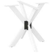 vidaXL Matbordsben spindelformad vit 85x85x(72-73) cm stål