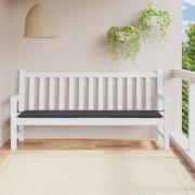 vidaXL Bänkdyna för trädgården antracit 200x50x4 cm oxfordtyg