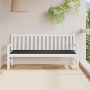 vidaXL Bänkdyna för trädgården svart 180x50x4 cm oxfordtyg