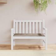 vidaXL Bänkdyna för trädgården taupe 120x50x4 cm oxfordtyg