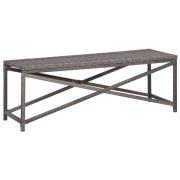 vidaXL Trädgårdsbänk 120 cm konstrotting grå