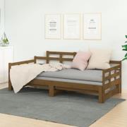 vidaXL Bäddsoffa honungsbrun massiv furu 2x(90x190) cm