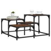 vidaXL Soffbord brun ek 68x68x40 cm konstruerat trä