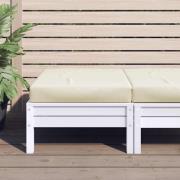 vidaXL Palldyna gräddvit 60x60x9,5 cm oxfordtyg