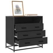 vidaXL Byrå svart 70x41x70 cm konstruerat trä