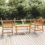 vidaXL Trädgårdsstolar 2 st 91x62x94 cm massiv teak