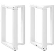 vidaXL Matbordsben T-formade 2 st vita 50x35x(72-73) cm stål