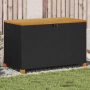 vidaXL Dynbox svart 110x55x63 cm konstrotting akaciaträ