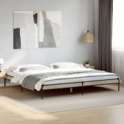 vidaXL Sängram sonoma-ek 200x200 cm konstruerat trä och metall