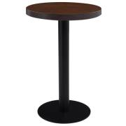 vidaXL Bistrobord mörkbrun 50 cm MDF
