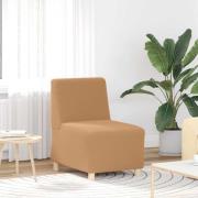 vidaXL Soffstol utan armstöd beige 55 cm lockigt ullliknande tyg