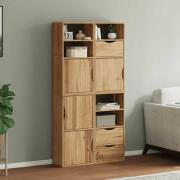 vidaXL Sidoskåp 4 st "ODDA" 40x24x79 cm massivt trä furu