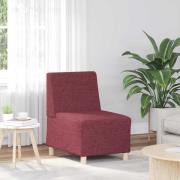 vidaXL Soffstol utan armstöd vinröd 55 cm tyg