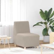 vidaXL Soffstol utan armstöd ljusgrå 55 cm lockigt ullliknande tyg