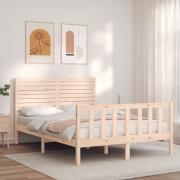 vidaXL Sängram utan madrass 140x190 cm massiv furu