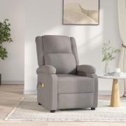 vidaXL Elektrisk massagefåtölj taupe tyg