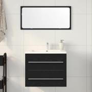 vidaXL Tvättställsskåp svart ek 60x38,5x48 cm konstruerat trä