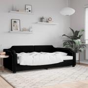 vidaXL Dagbädd svart 90x190 cm tyg