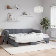 vidaXL Dagbädd utdragbar mörkgrå 80x200 cm sammet