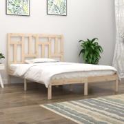 vidaXL Sängram massiv furu 140x190 cm
