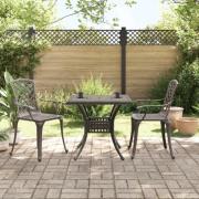 vidaXL Caféset 3 delar gjuten aluminium brons