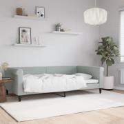 vidaXL Dagbädd ljusgrå 100x200 cm sammet