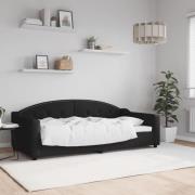 vidaXL Dagbädd svart 90x190 cm tyg