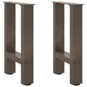 vidaXL Soffbordsben naturstål 2 st 38x(42-43) cm stål