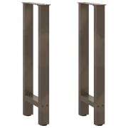 vidaXL Konsolbordsben naturstål 2 st 28x(72-73) cm stål
