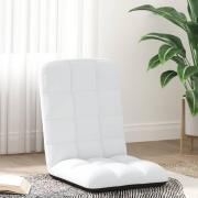 vidaXL Hopfällbar golvstol vit 71x51x62 cm tyg