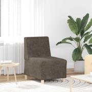 vidaXL Soffstol utan armstöd mörkgrå 55 cm mockaimitation