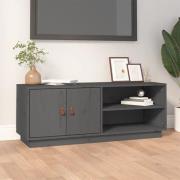 vidaXL Tv-bänk grå 105x34x40 cm massiv furu