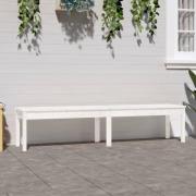 vidaXL Trädgårdsbänk 2-sits vit 203,5x44x45 cm massiv furu