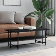 vidaXL Soffbord svart 100x50x40 cm konstruerat trä