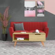 vidaXL Soffbord sonoma-ek 100x49,5x43 cm konstruerat trä