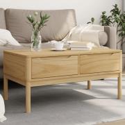 vidaXL Soffbord FLORO vaxbrun 99x55,5x45 cm massiv furu