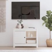 vidaXL Tv-bänk vit 70x36,5x52 cm massiv furu