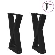 vidaXL Soffbordsben 2 st svart 28x(42-43,3) cm stål