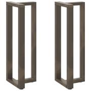 vidaXL Barbordsben T-formad 2 st naturstål 50x35x(110-111) cm stål
