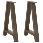 vidaXL Matbordsben A-formade 2 st 60x(72-73) cm stål